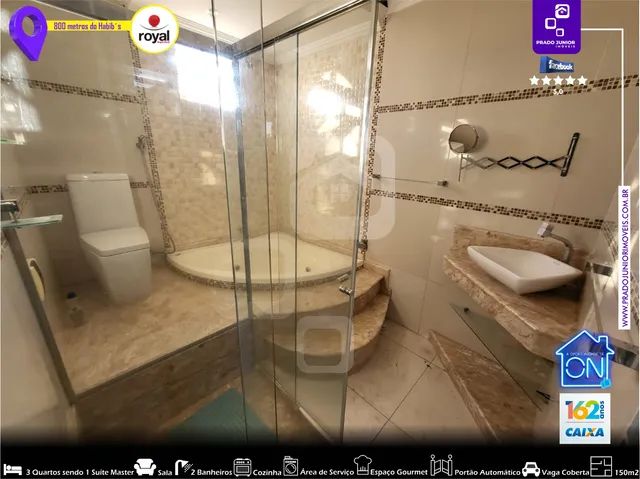 Foto 800mts Do Royal- Casa Triplex, Cond. Fechado Com 3 Quartos Sendo 1 Suí Caioaba