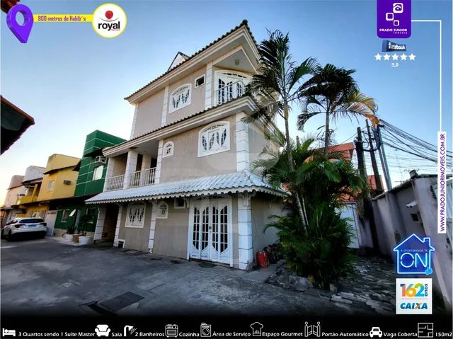 Foto 800mts Do Royal- Casa Triplex, Cond. Fechado Com 3 Quartos Sendo 1 Suí Caioaba