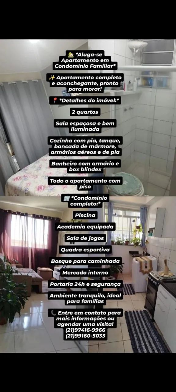 Foto Aluga-se Apartamento, 2 Quartos, Sala, Cozinha, Banheiro Em CondomÍnio Cabuçu