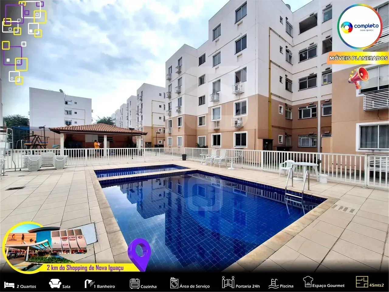 Foto 2km Do Shopping De NI - 2 Qts Com Móveis Planejados Novos Em  Da Luz