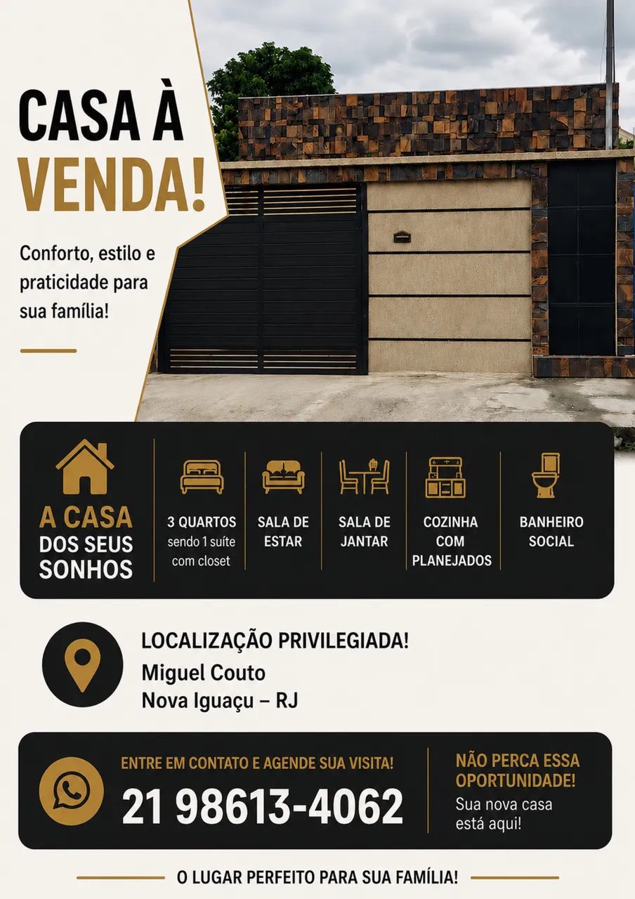 Foto Vendo Casa No Centro De Miguel Couto - NI Miguel Couto